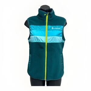Cotopaxi Teca Fleece Vest Womens Small Green Blue Full Zip